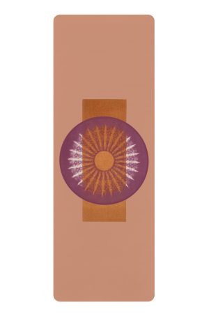 Boho Sunburst Rubber Yoga Mat | Earth Tone Meditation Mat