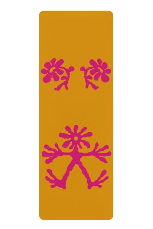 Pink Floral Frog Rubber Yoga Mat | Non-Slip Exercise Mat
