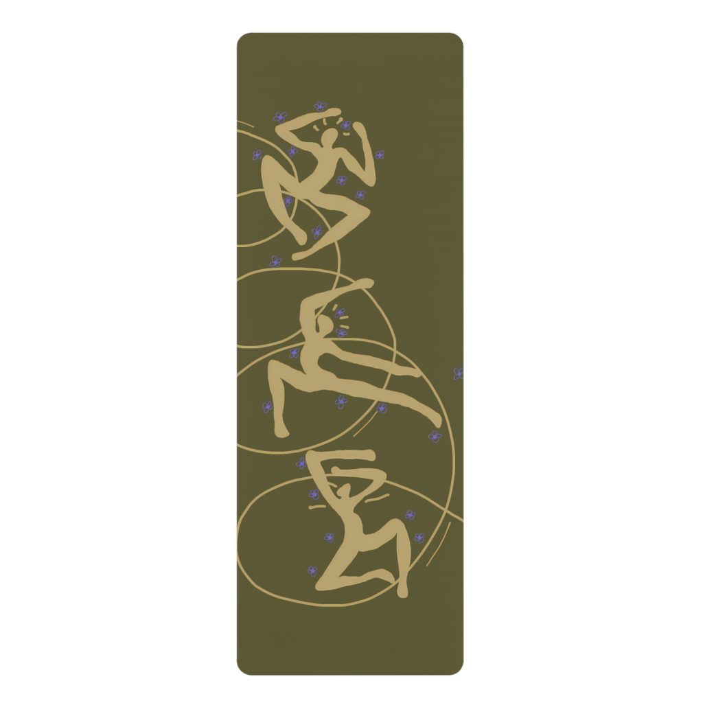 Olive Green Matisse Inspired Yoga Mat