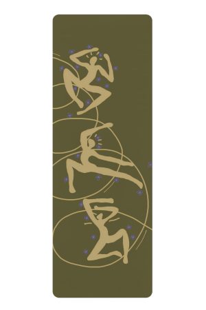 Olive Green Matisse Inspired Yoga Mat