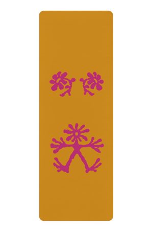 Pink Floral Frog Yoga Mat