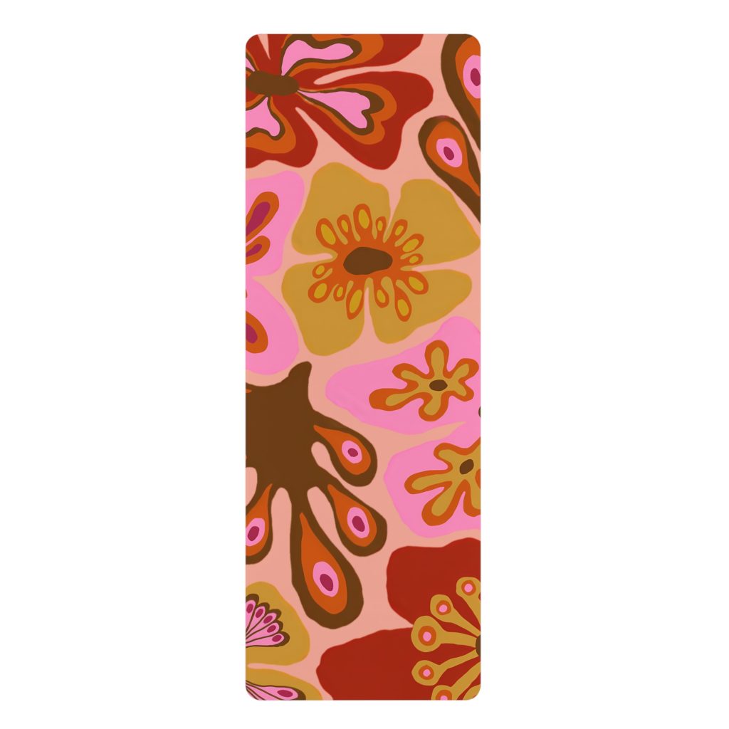 Retro Floral Yoga Mat
