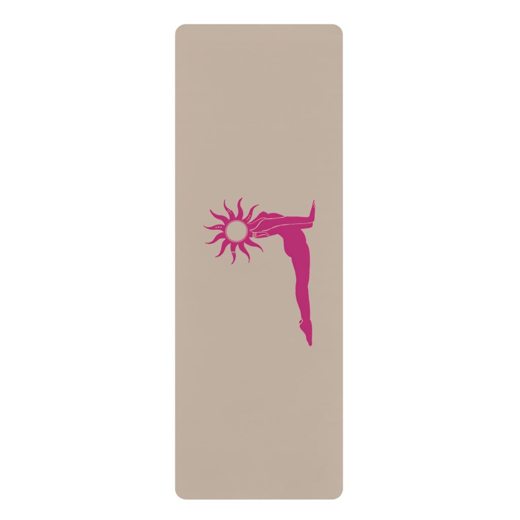 Pink Sun Salutation Yoga Mat