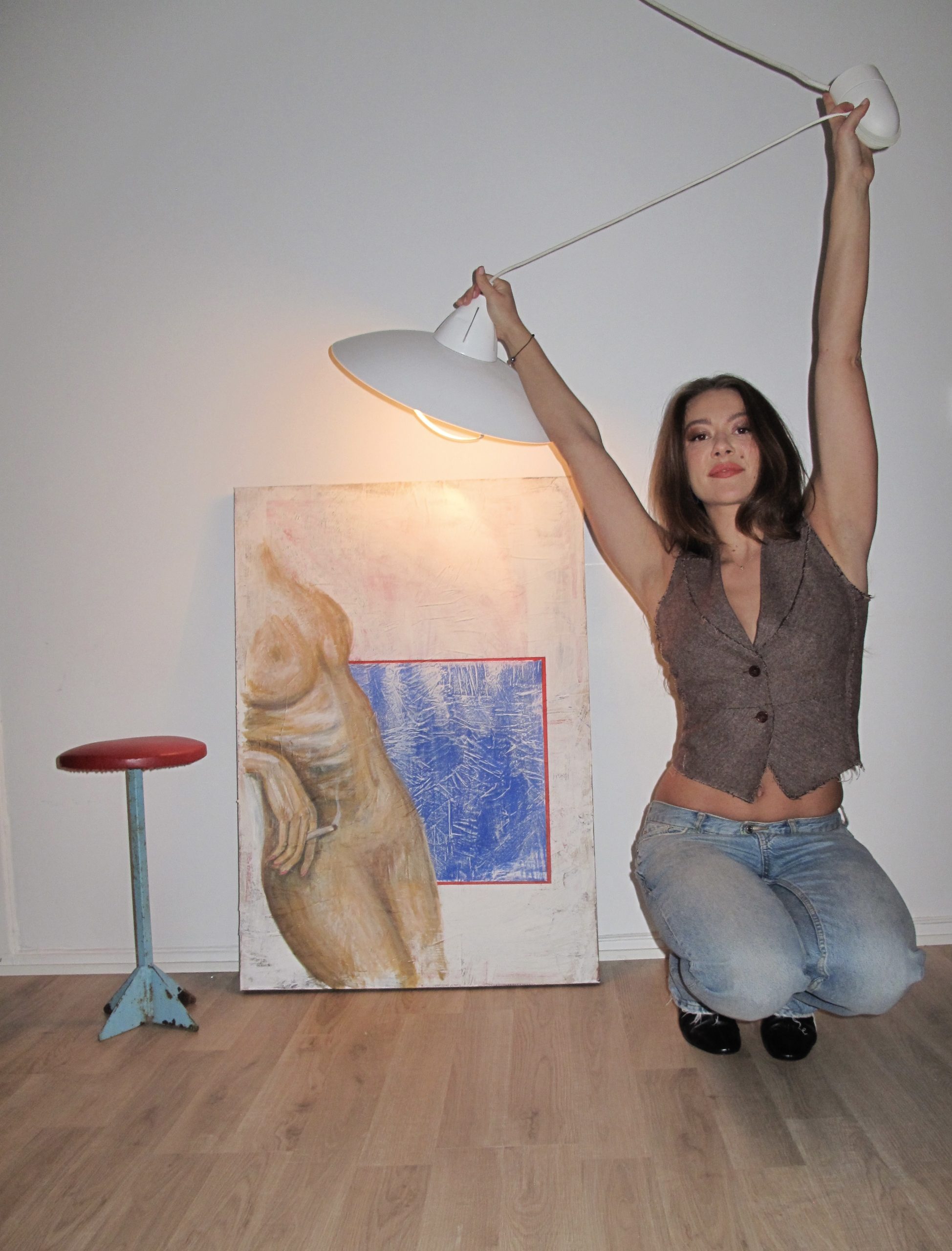 Laetitia Tomaselli in her studio